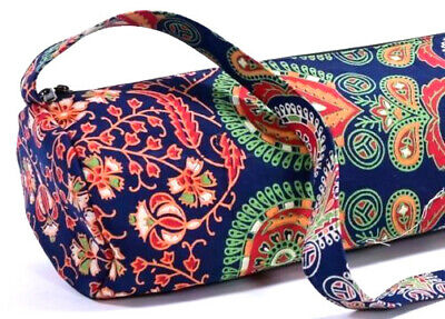 Indian Yoga Bag, Carrier Gym Bag, Shoulder Strap, Unisex Yoga Mat Bag,  Mandala Yoga Bag, Indian Handmade Yoga Bag 